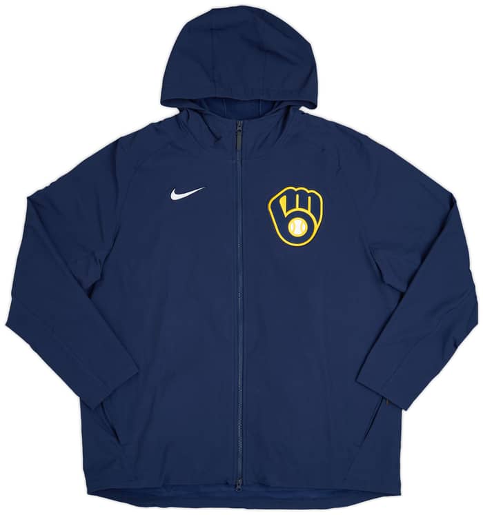 2020-21 Milwaukee Brewers Nike Authentic Full-Zip Training Jacket - 8/10 - (XXL)