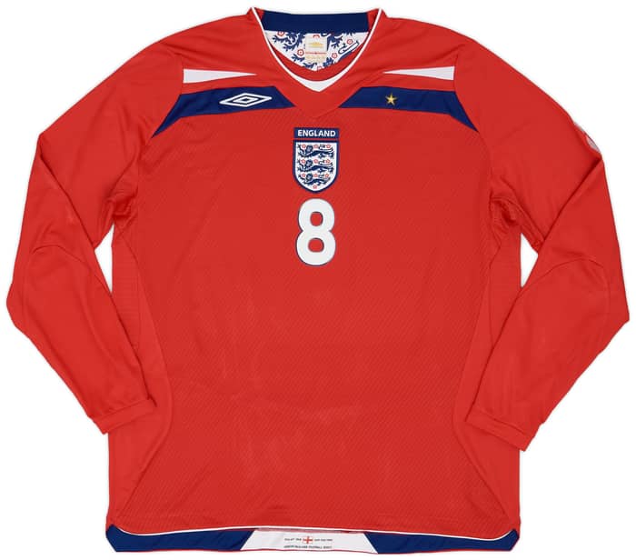 2008-10 England Away L/S Shirt Lampard #8 - 8/10 - (XXL)