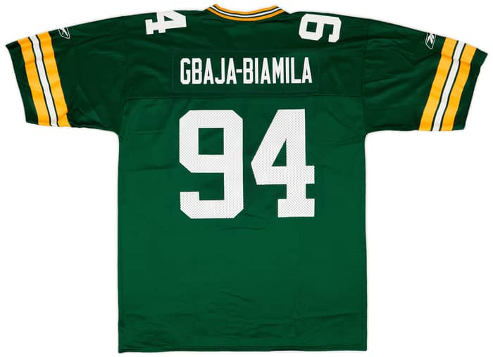 2001 Green Bay Packers Gbaja-Biamila #94 Reebok Home Jersey - 9/10 - (L)