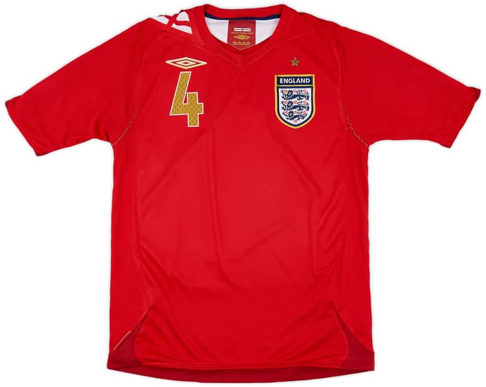 2006-08 England Away Shirt Gerrard #4 - 6/10 - (S)