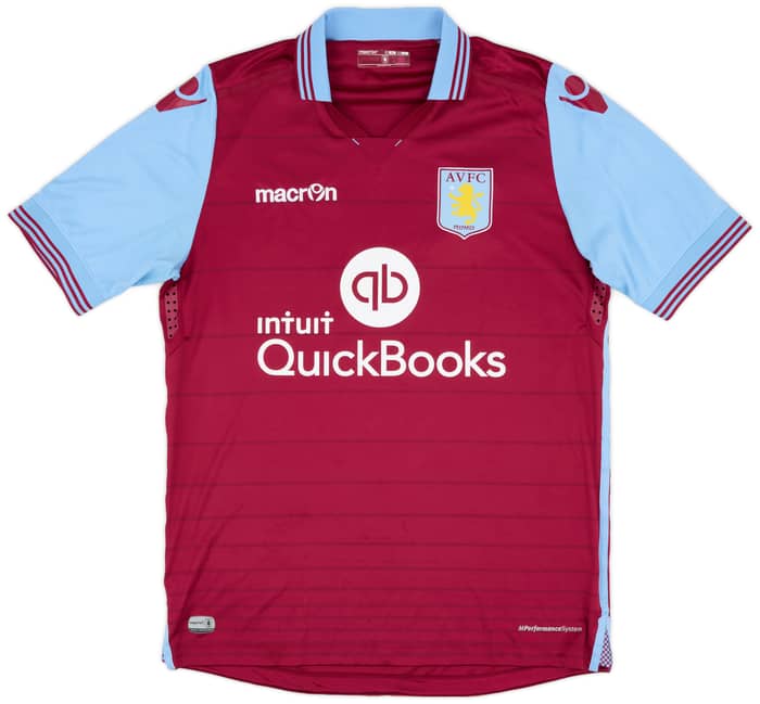 2015-16 Aston Villa Home Shirt Grealish #40 - 8/10 - (L)