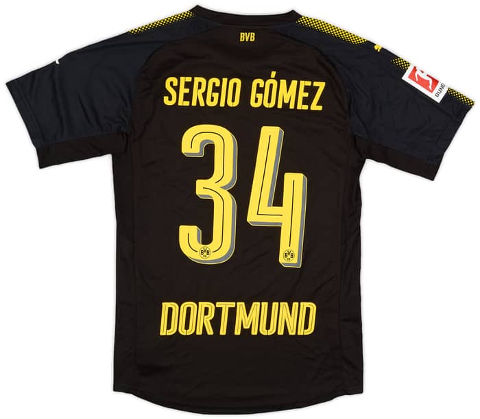 2017-18 Borussia Dortmund Authentic Away Shirt Sergio Gomez #34 - 10/10 - (S)