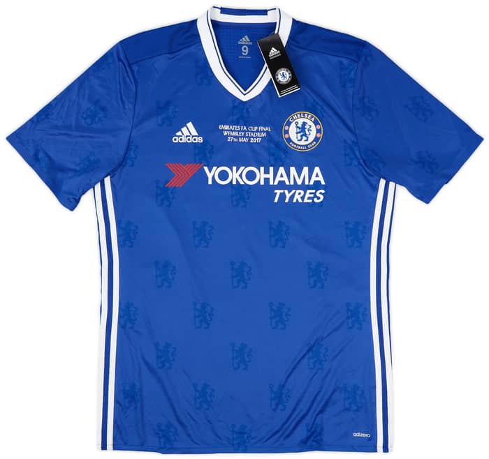 2016-17 Chelsea Player Issue FA Cup Final Home Shirt Hazard #10 (L/XL)