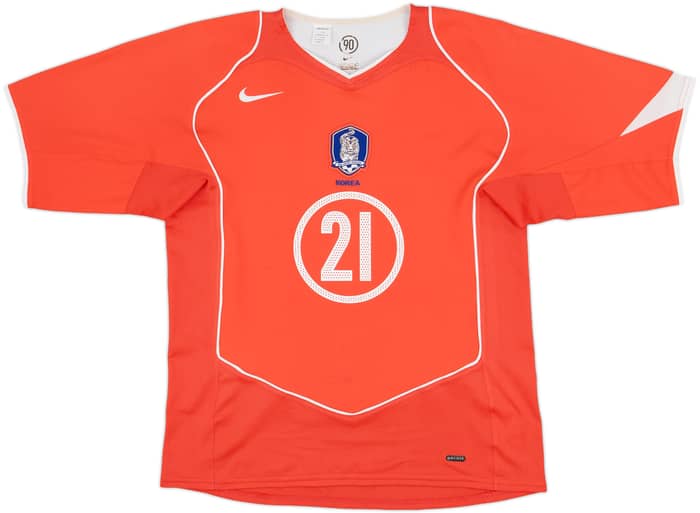 2004-06 South Korea Home Shirt J S Park #21 - 8/10 - (M)