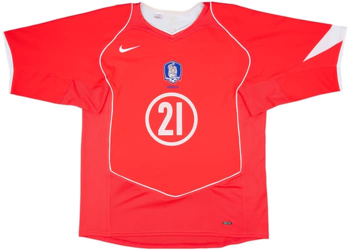 2004-06 South Korea Home Shirt J S Park #21 - 8/10 - (L)