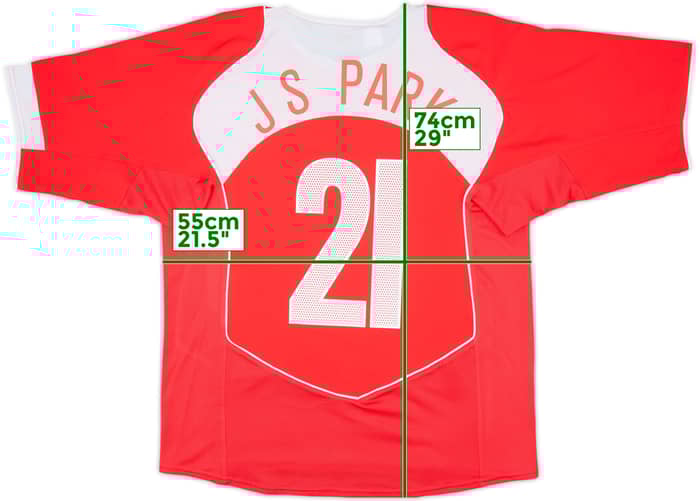2004-06 South Korea Home Shirt J S Park #21 - 8/10 - (L)