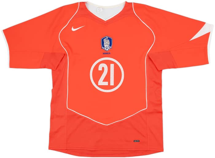 2004-06 South Korea Home Shirt J S Park #21 - 9/10 - (M)
