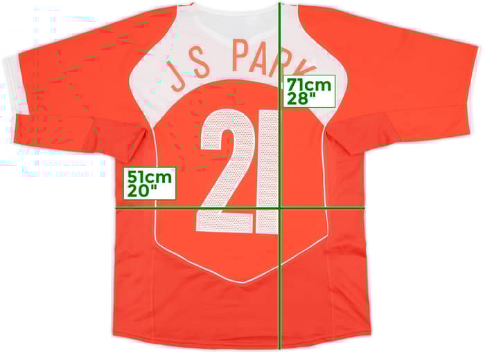 2004-06 South Korea Home Shirt J S Park #21 - 9/10 - (M)