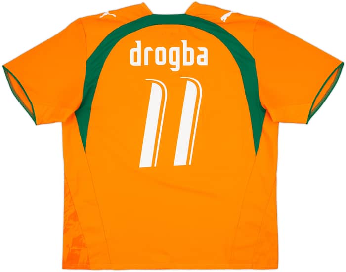 2006-07 Ivory Coast Home Shirt Drogba #11 - 10/10 - (XL)