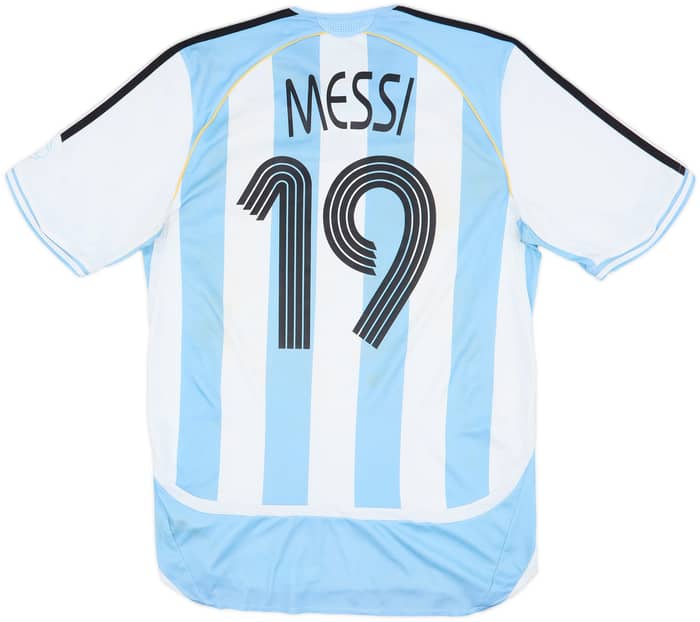 2005-07 Argentina Home Shirt Messi #19 - 6/10 - (M)