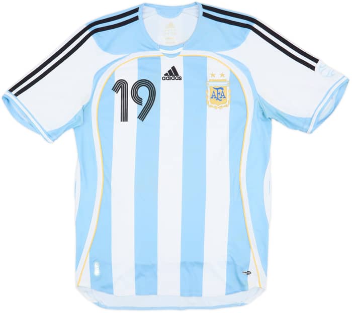 2005-07 Argentina Home Shirt Messi #19 - 6/10 - (M)