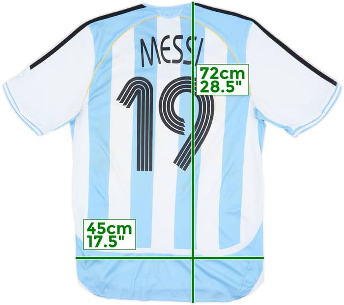 2005-07 Argentina Home Shirt Messi #19 - 6/10 - (M)