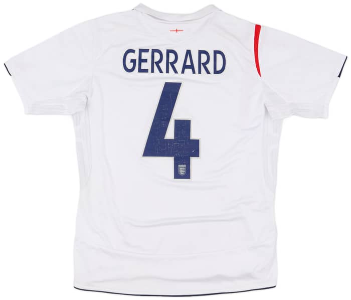 2005-07 England Home Shirt Gerrard #4 - 5/10 - (L)
