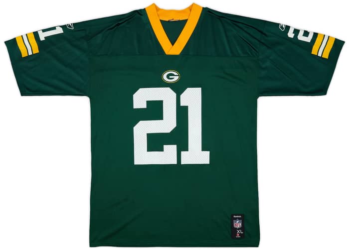 2008-11 Green Bay Packers Woodson #21 Reebok Replica Home Jersey - 9/10 - (XL)