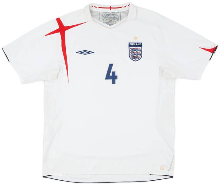 2005-07 England Home Shirt Gerrard #4 - 5/10 - (XL)