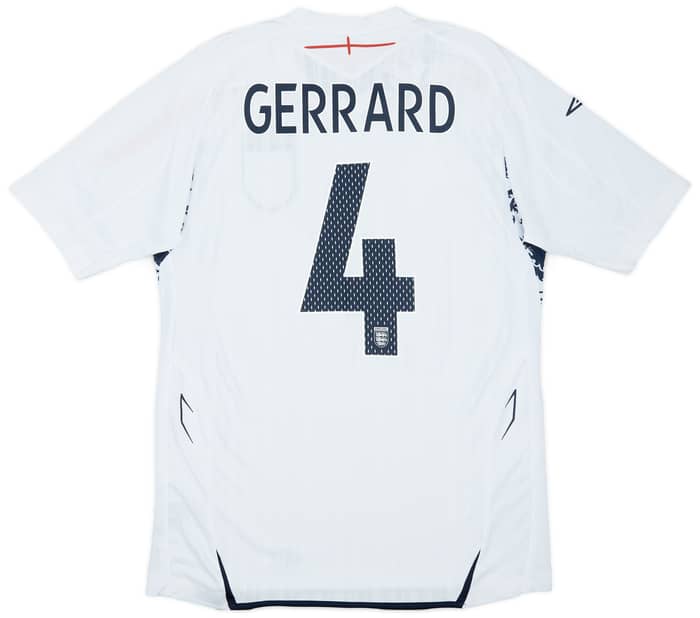 2007-09 England Home Shirt Gerrard #4 (M)