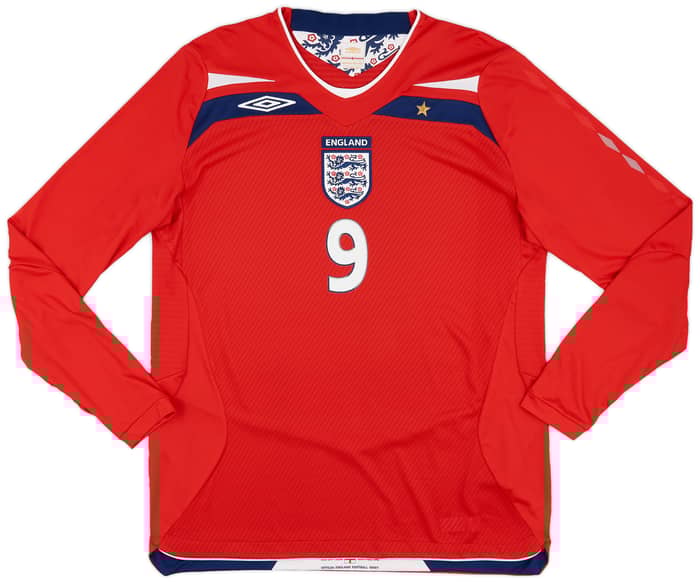 2008-10 England Away L/S Shirt Rooney #9 - 9/10 - (L)
