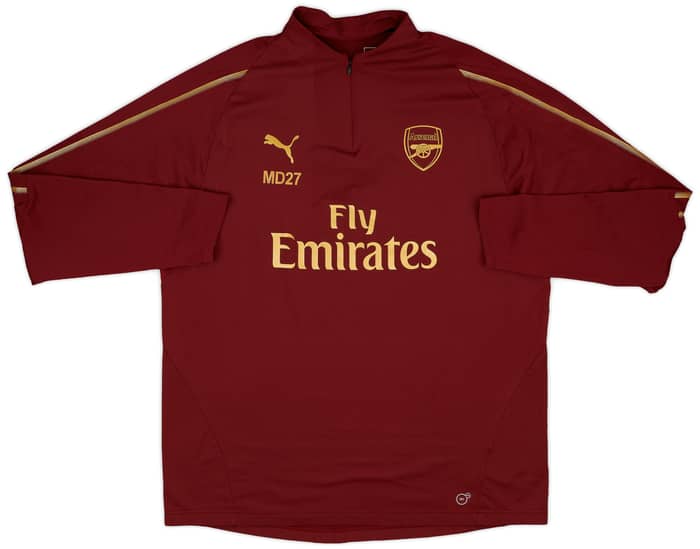 2017-18 Arsenal Staff Issue Puma 1/4 Zip Training Top MD27 - 9/10 - (XXL)