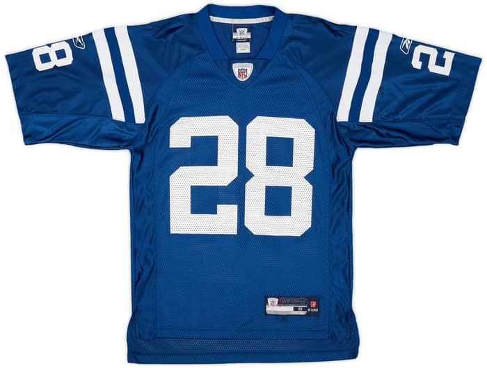 2007 Indianapolis Colts Jackson #28 Reebok On Field Home Jersey - 8/10 - (S)