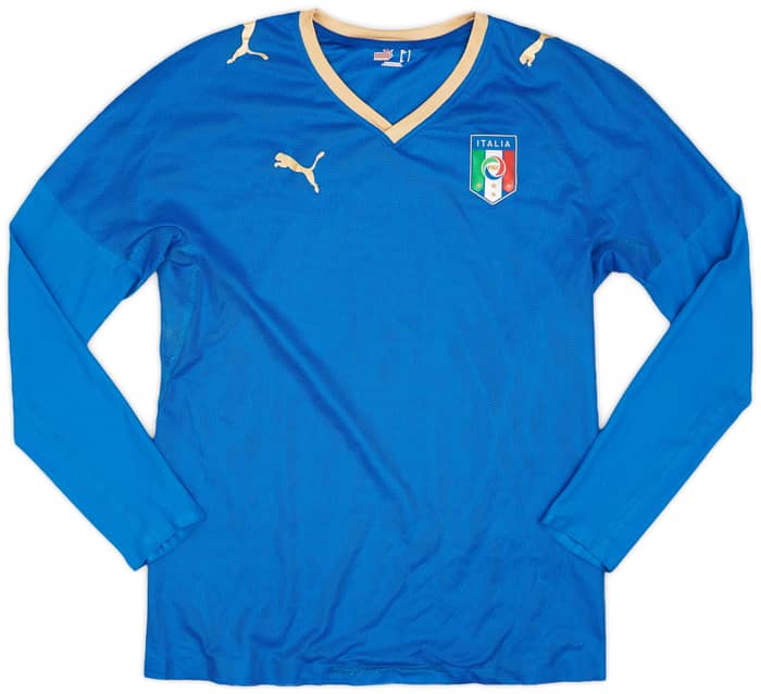 2007-08 Italy Player Issue Home L/S Shirt - 9/10 - (L)