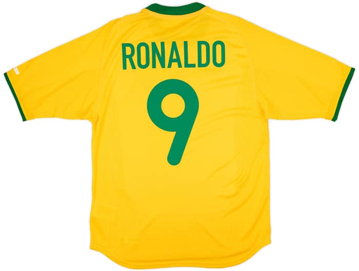2000-02 Brazil Home Shirt Ronaldo #9 (S)