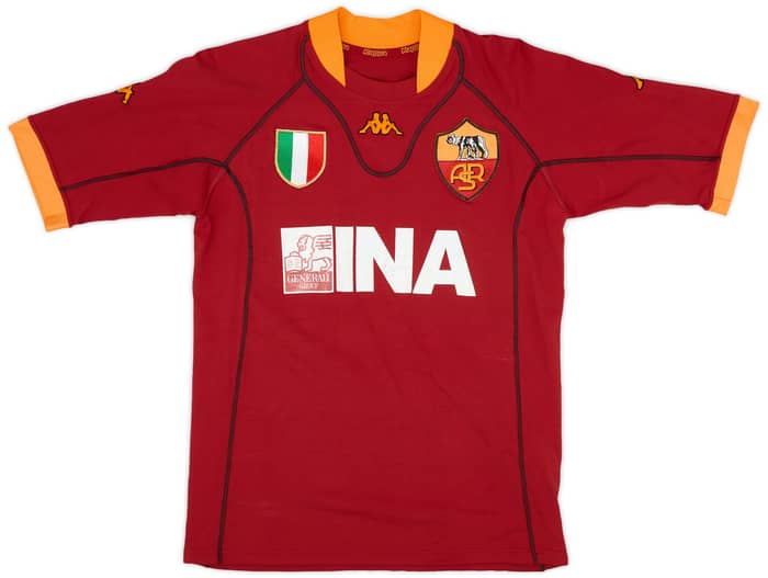 2001-02 Roma Home Shirt Totti #10 - 6/10 - (M)