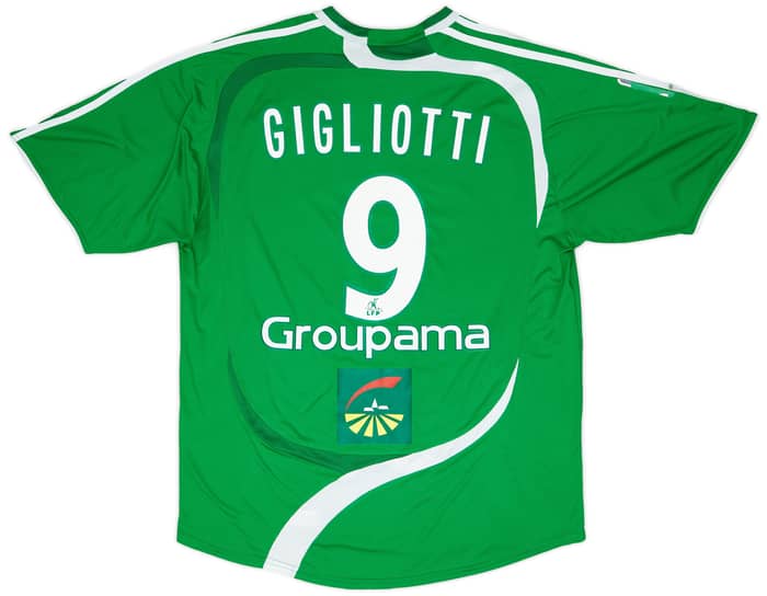 2007-08 Saint Etienne Home Shirt Gigliotti #9 - 6/10 - (XL)