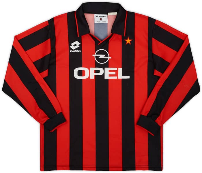 1994-95 AC Milan Home L/S Shirt #10 - 8/10 - (S)