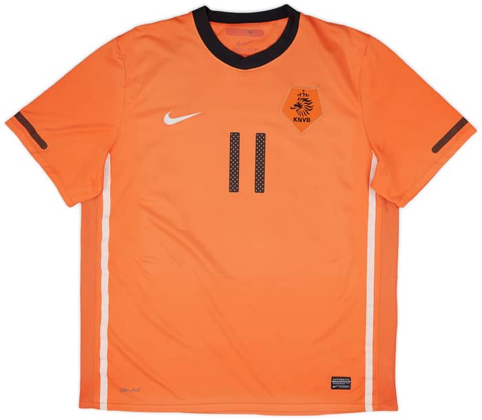 2010-11 Netherlands Home Shirt Robben #11 - 7/10 - (XL)
