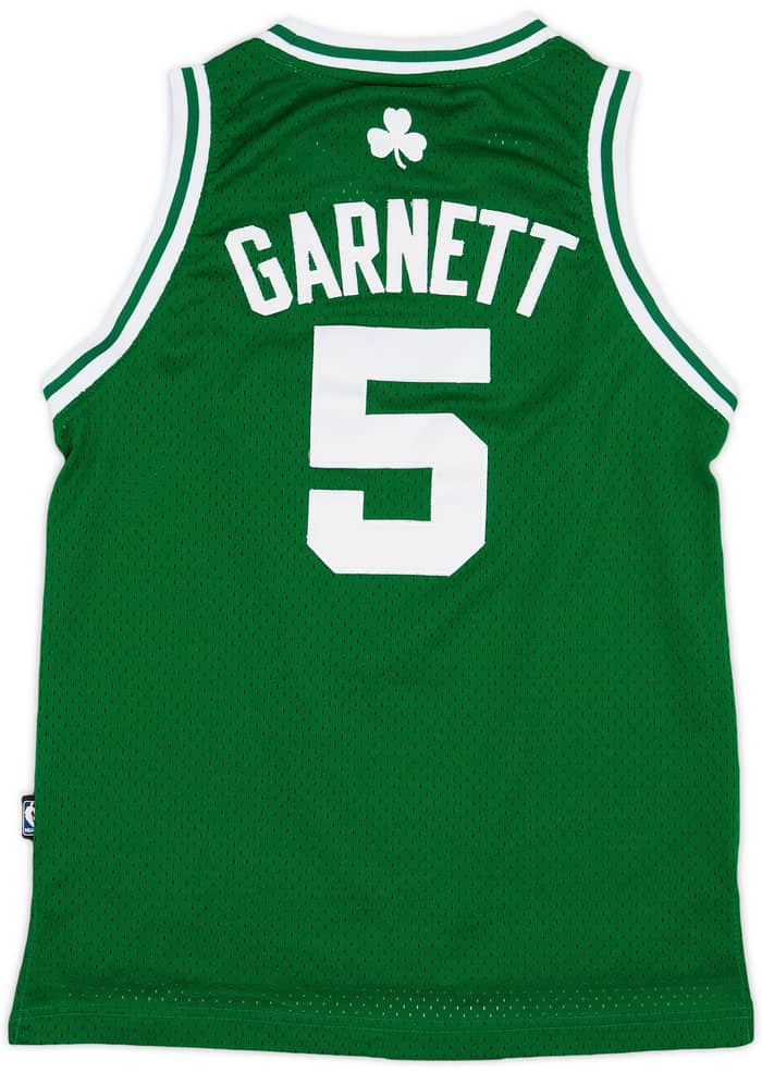 2007-10 Boston Celtics Garnett #5 adidas Swingman Away Jersey - 8/10 - (M.Boys)