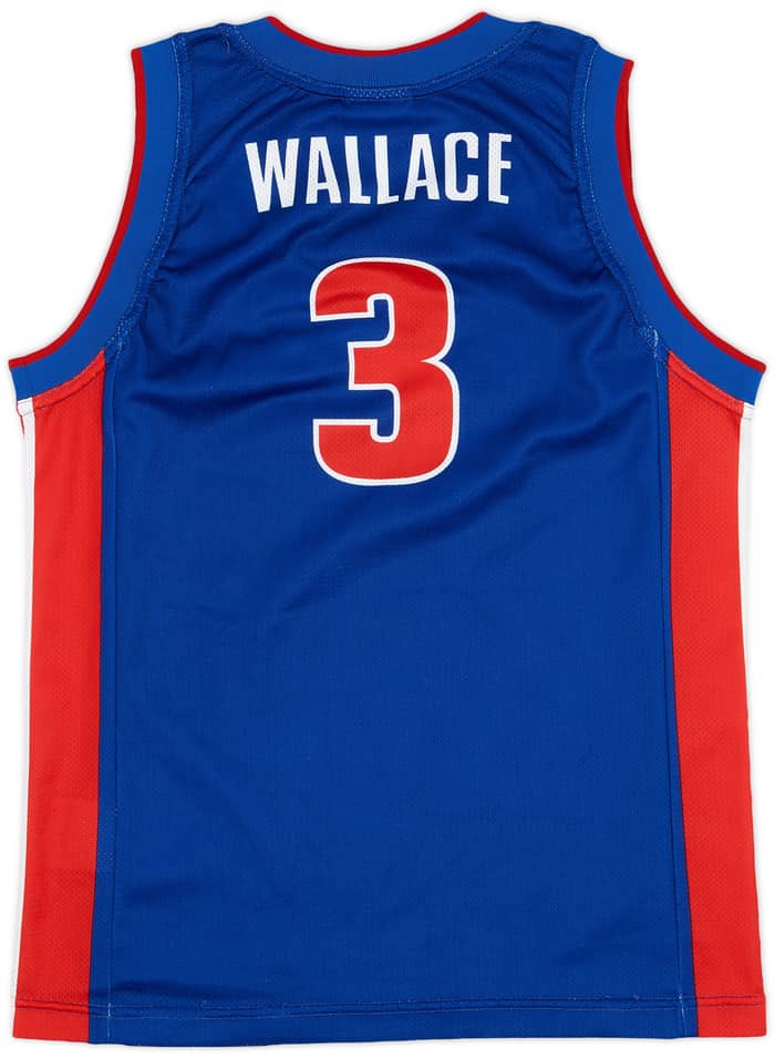 2001-06 Detroit Pistons Wallace #3 Champion Away Jersey - 9/10 - (L.Boys)