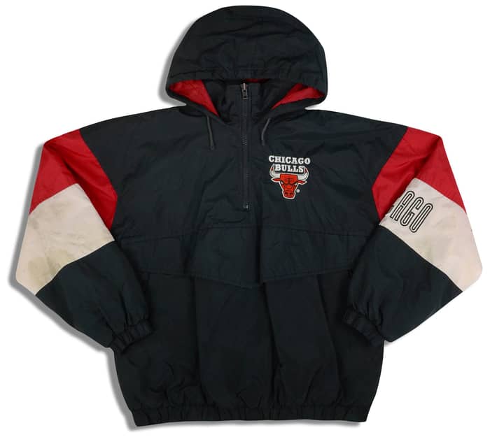 1990s Chicago Bulls Competitor Hooded Pullover Rain Coat L