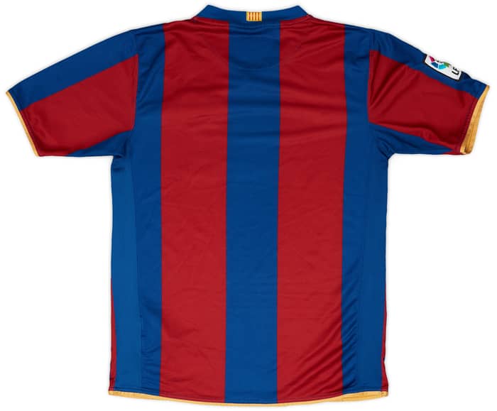 2007-08 Barcelona Home Shirt - 8/10 - (XL.Boys)