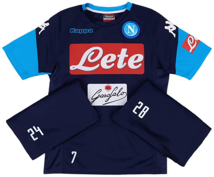 2017-18 Napoli Player Issue Training Tee # - 5/10