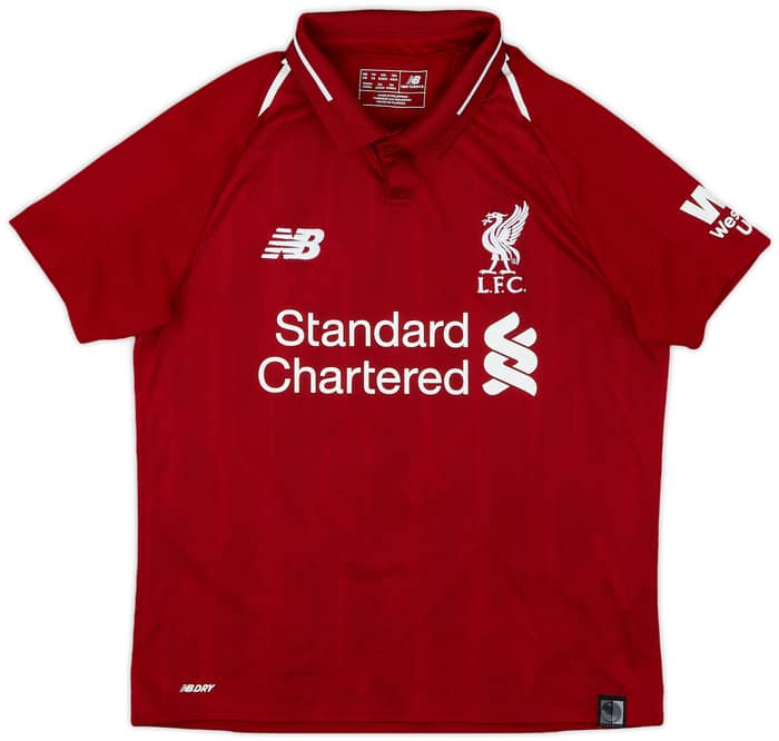 2018-19 Liverpool Home Shirt Virgil #4 - 9/10 - (M.Boys)