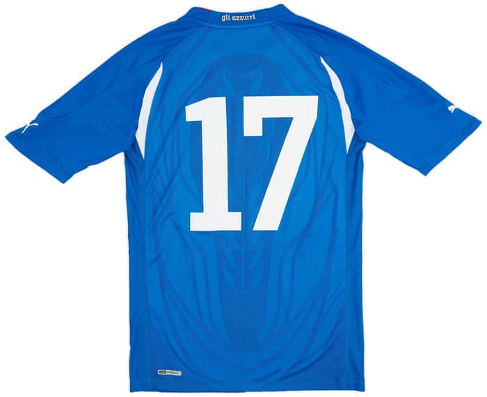 2010-12 Italy Player Issue Home Shirt #17 - 8/10 - (L)