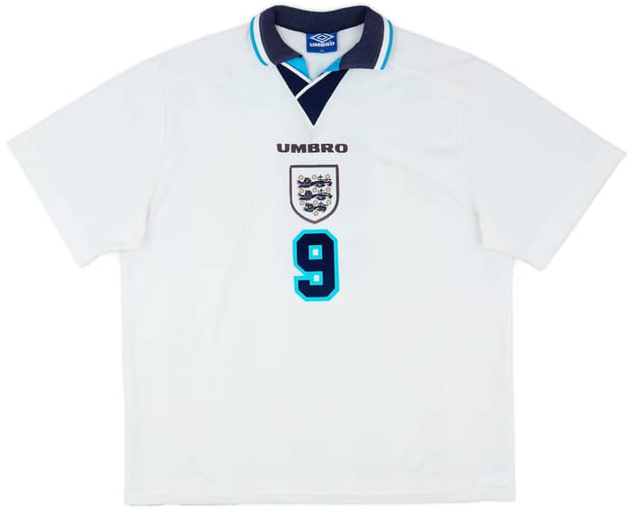 1995-97 England Home Shirt Shearer #9 - 5/10 - (XXL)