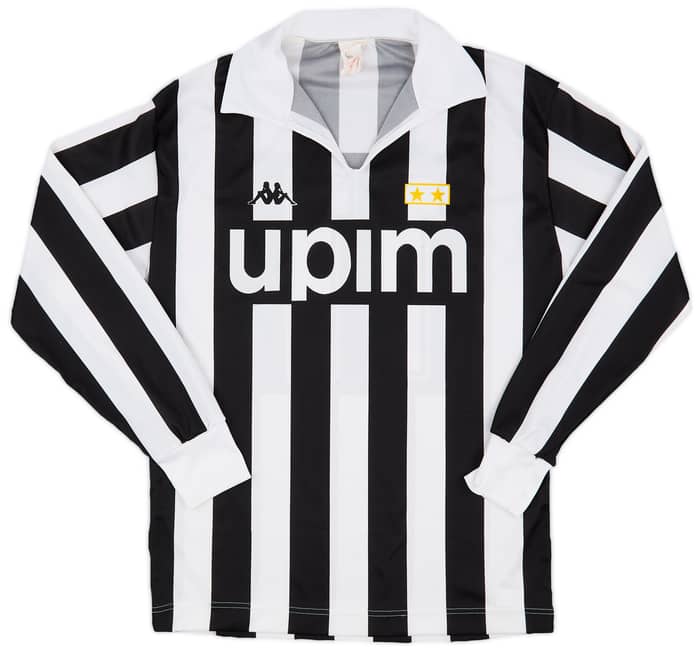 1989-90 Juventus Basic European Home L/S Shirt #11 - 8/10 - (L/XL)