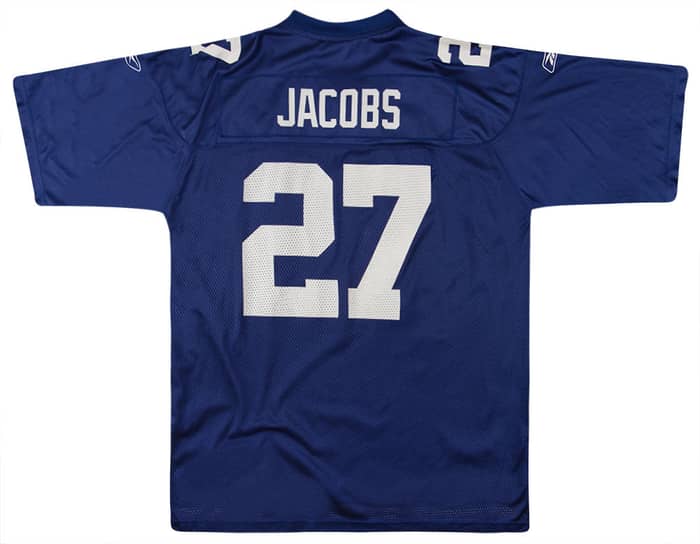 2008 New York Giants Jacobs #27 Reebok On Field Jersey (Home) Y
