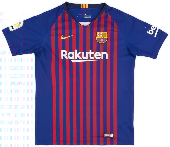 2018-19 Barcelona Home Shirt - 8/10 - (XL.Boys)