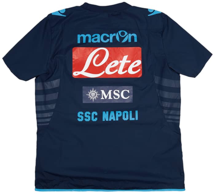 2013-14 Napoli Macron Waterproof Woven Training Shirt - 7/10 - (XXL)