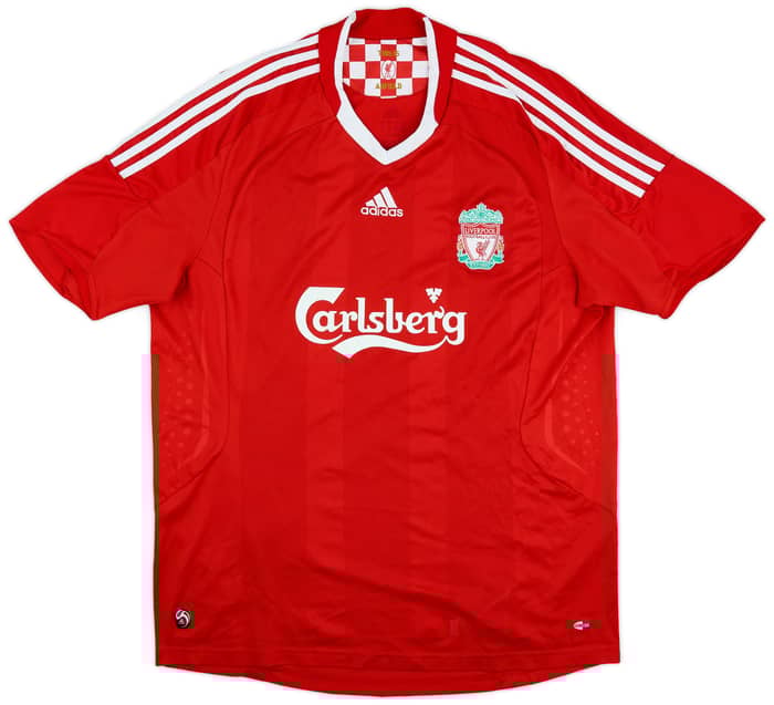 2008-10 Liverpool Home Shirt Gerrard #8 - 7/10 - (XL)