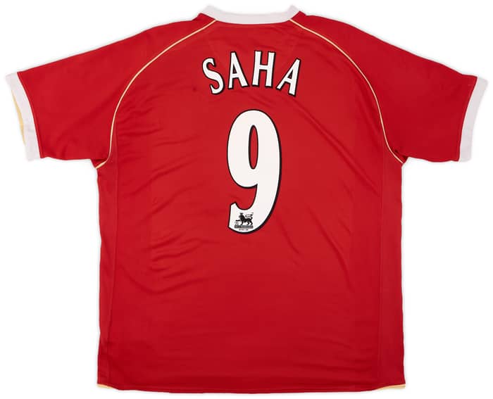 2006-07 Manchester United Home Shirt Saha #9 - 5/10 - (XL)