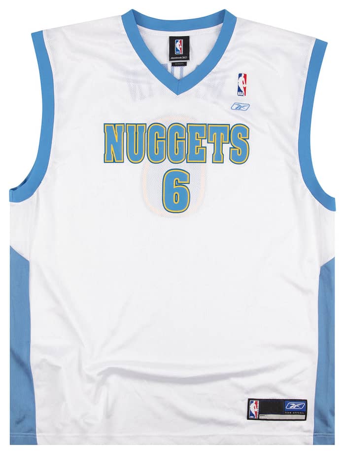 2004-06 Denver Nuggets Martin #6 Reebok Jersey (Home) L