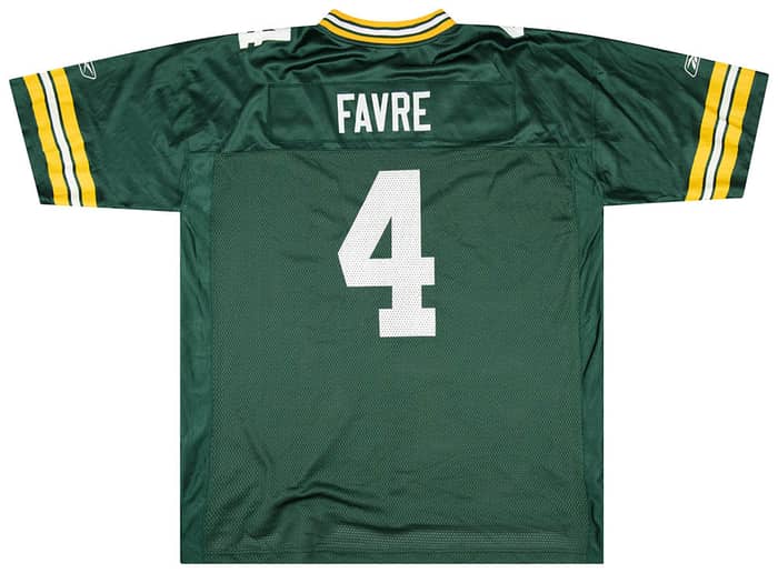 2005-06 Green Bay Packers Favre #4 Reebok On Field Jersey (Home) L