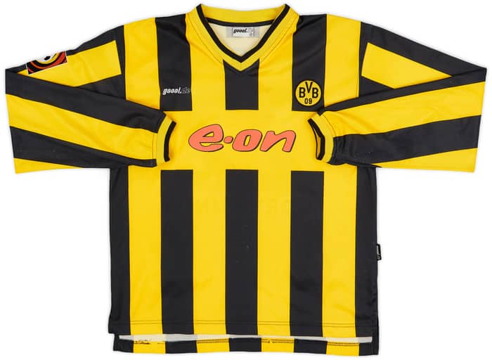 2000-02 Borussia Dortmund Home L/S Shirt Amoroso #22 - 7/10 - (L.Boys)