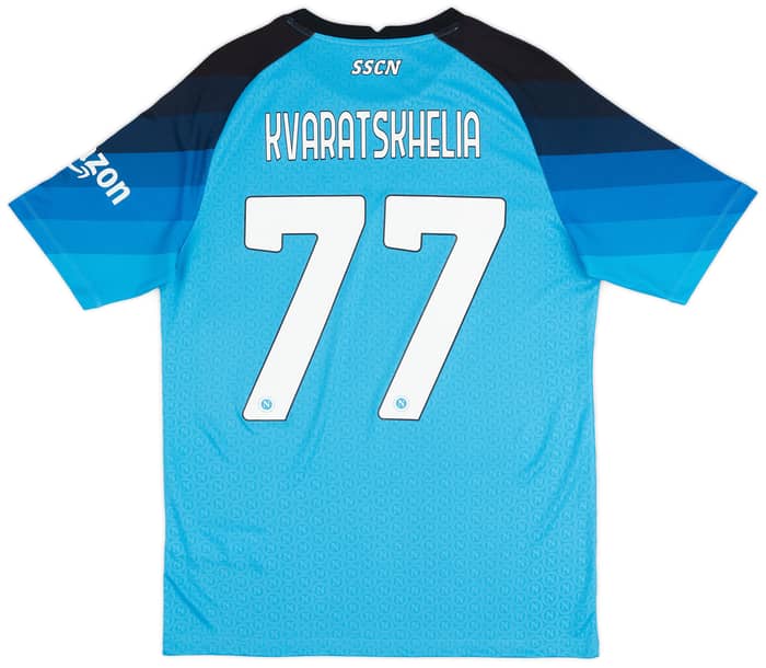 2022-23 Napoli Authentic Home Shirt Kvaratskhelia #77