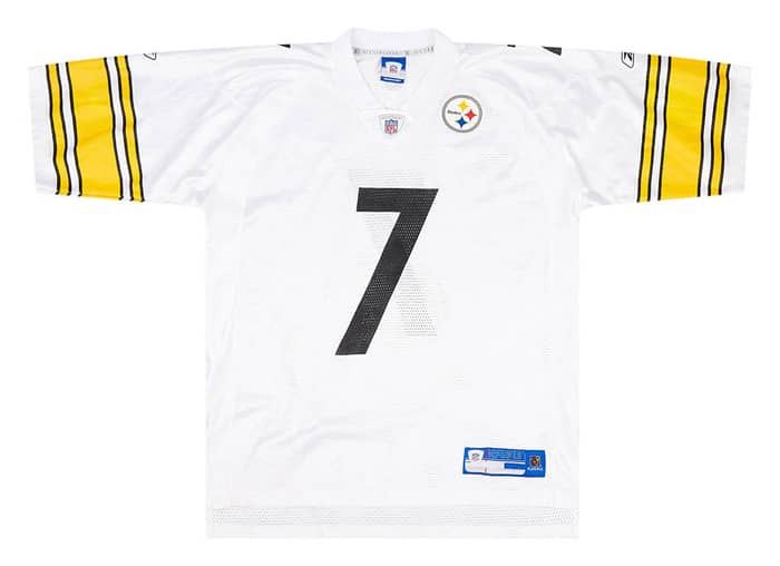 2005-06 Pittsburgh Steelers Roethlisberger #7 Reebok On Field Jersey (Away) L