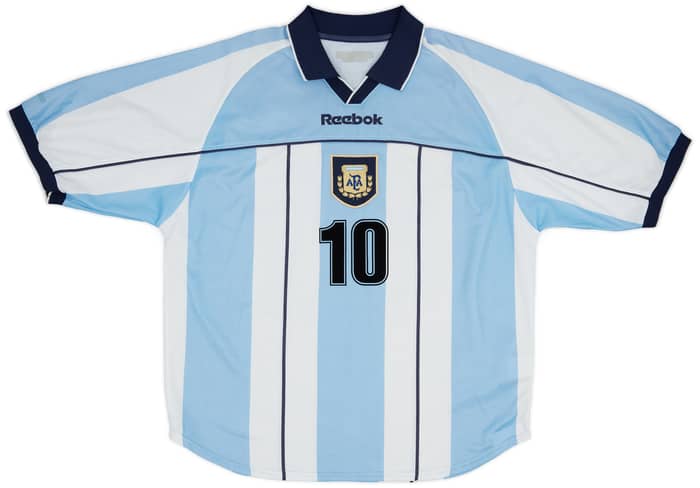 2000-01 Argentina Home Shirt Ortega #10 - 9/10 - (XL)