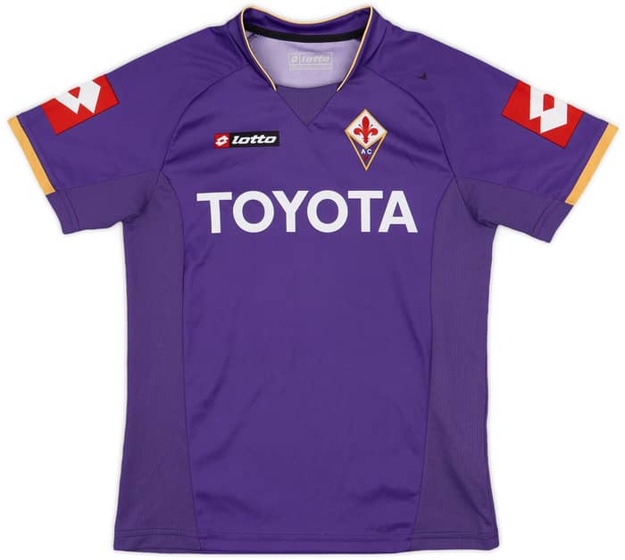2007-08 Fiorentina Basic 'Signed' Home Shirt - 6/10 - (M.Boys)